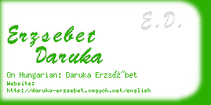 erzsebet daruka business card